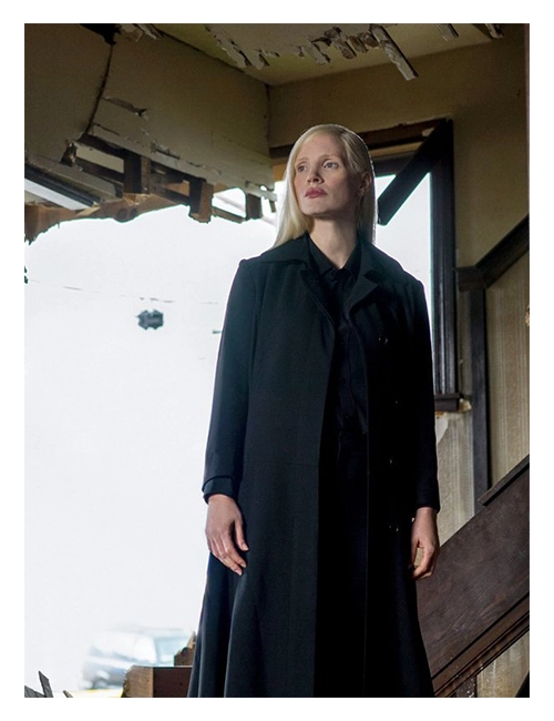 Dark Phoenix Jessica Chastain Black Cotton Long Coat