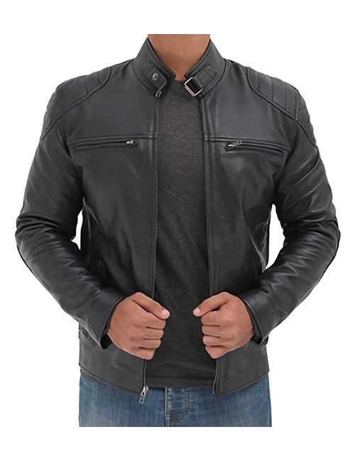 Cafe Racer Leather Jacket