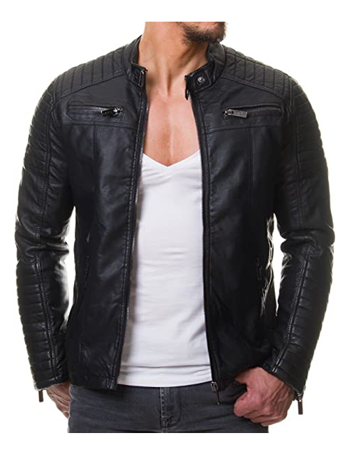 Lambskin Leather Biker Jacket