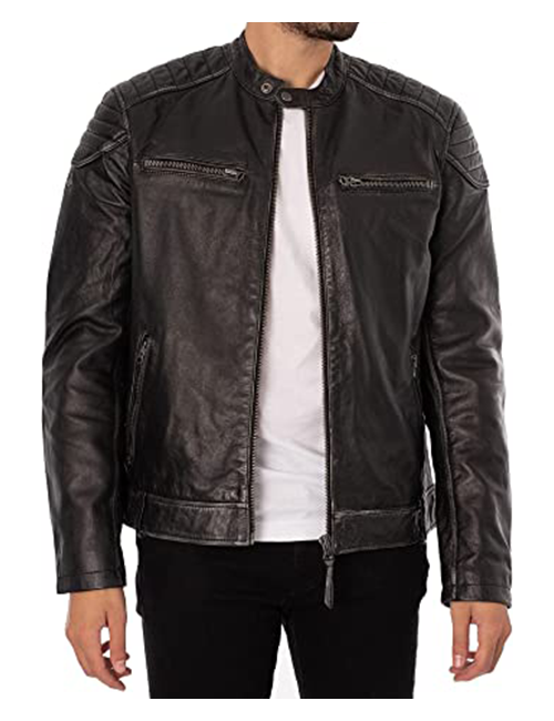 Leather Moto Racer Jacket