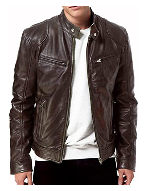 Faux Leather Motorcycle Jacket