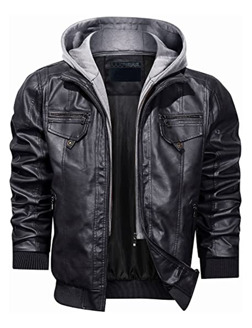 Faux Leather Motorcycle Jacket