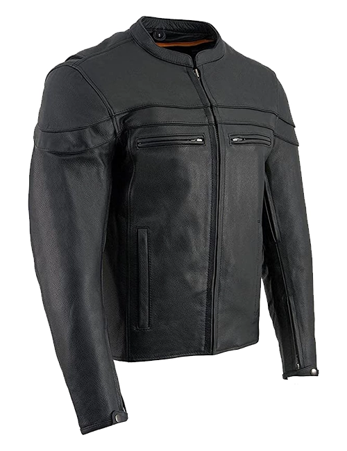 Crossover Vented Leather Jacket