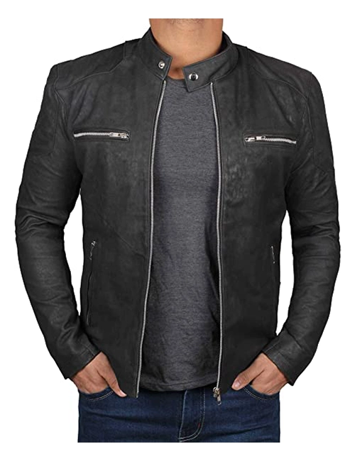 Motorcycle Style Leather Jacket