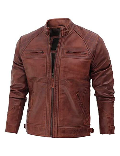 Cafe Racer Biker Jacket