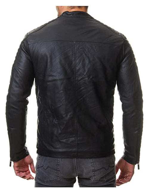 Lambskin Leather Biker Jacket