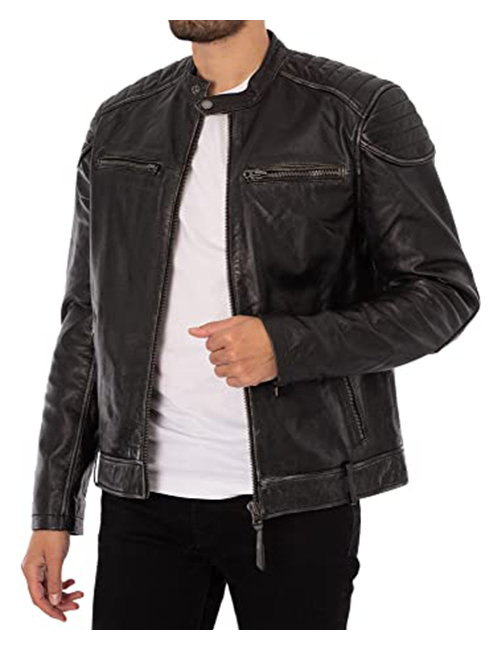 Leather Moto Racer Jacket