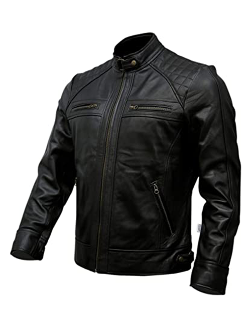 Leather Biker Jacket Black