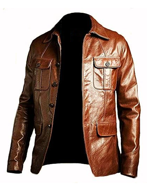 Genuine Cowhide Leather Blazer