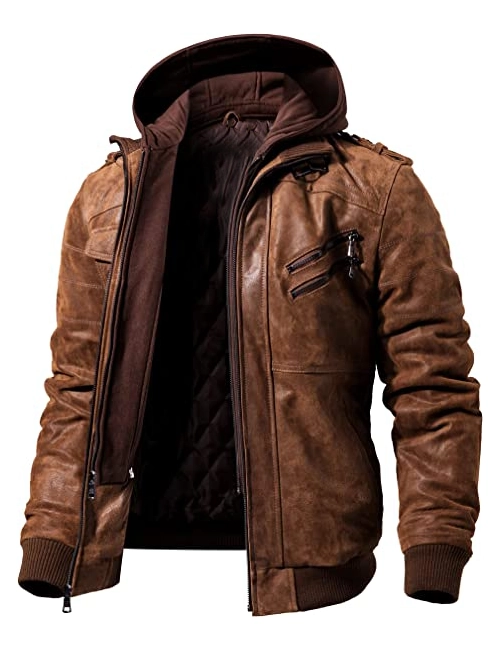 Brown Leather Motorcycle Jacket