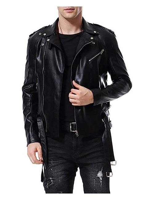 Belt Punk Biker Jacket