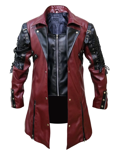 Faux Leather Coat Jacket