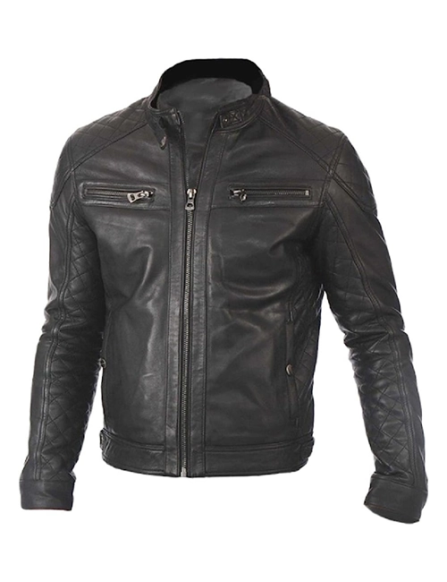 Leather Biker Quilted Style Jacket