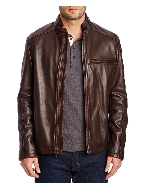 Smooth Leather Moto Jacket