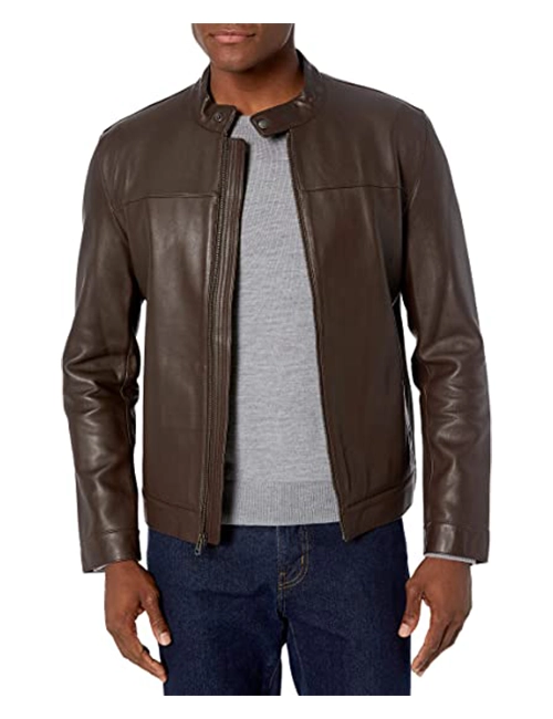 Bonded Leather Moto Jacket