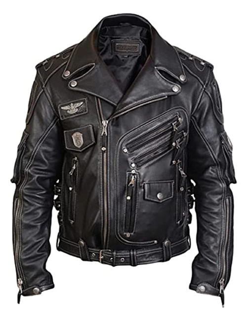 Cowhide Top Grain Biker Jacket