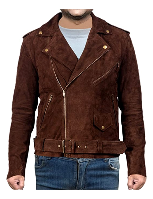 Brown Suede Leather Jacket