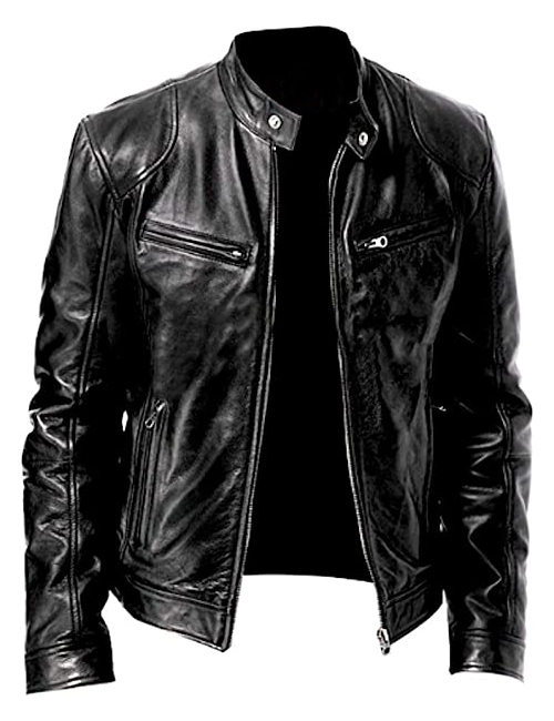 Cowhide Moto Real Leather Jacket