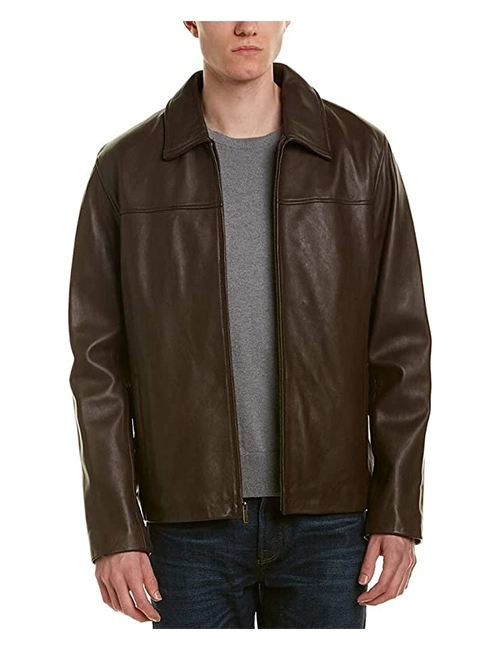 Smooth Leather Collar Jacket