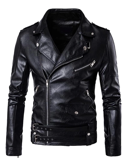 Belt Punk Biker Jacket