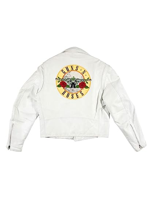 White Cafe Racer Leather Jacket