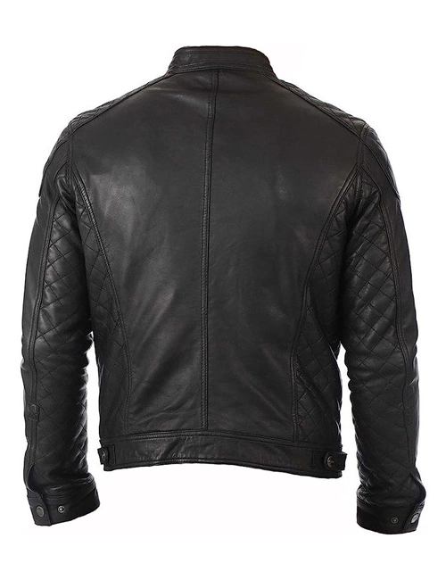 Leather Biker Quilted Style Jacket