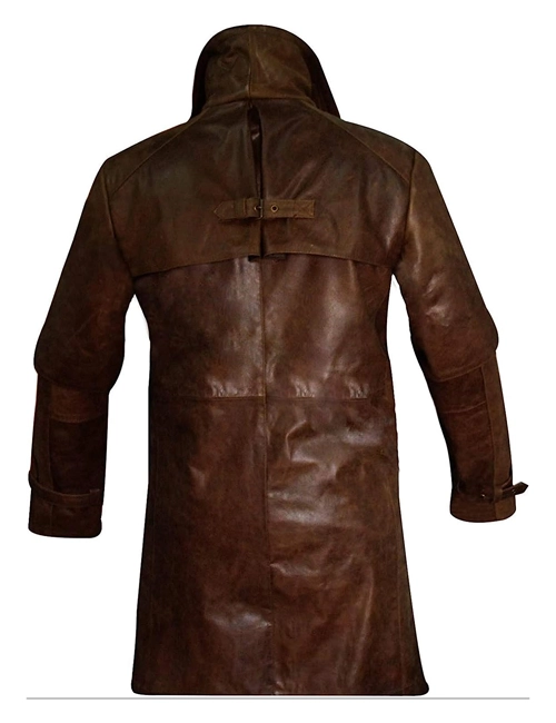 Real Leather Trench Coat