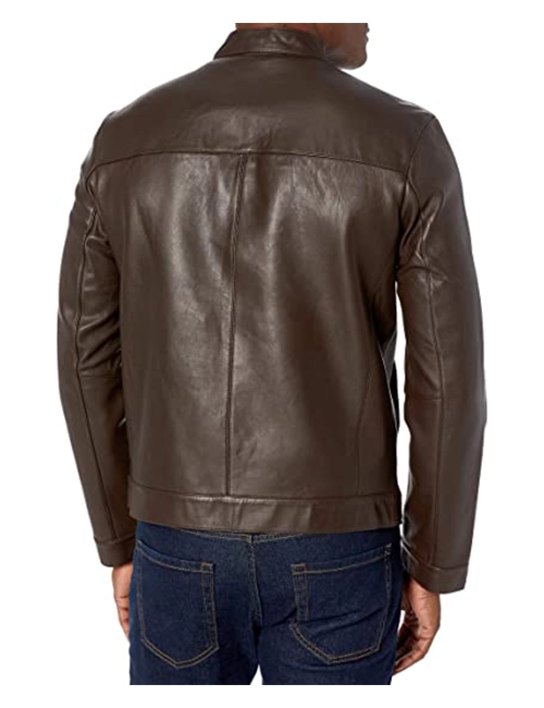 Bonded Leather Moto Jacket