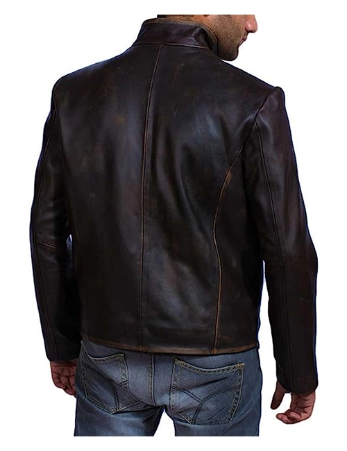 Distress Real Leather Jacket