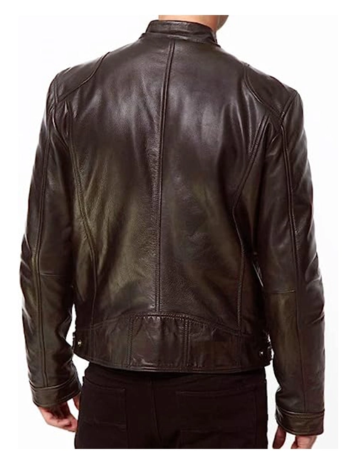 Lambskin Leather Biker Jacket