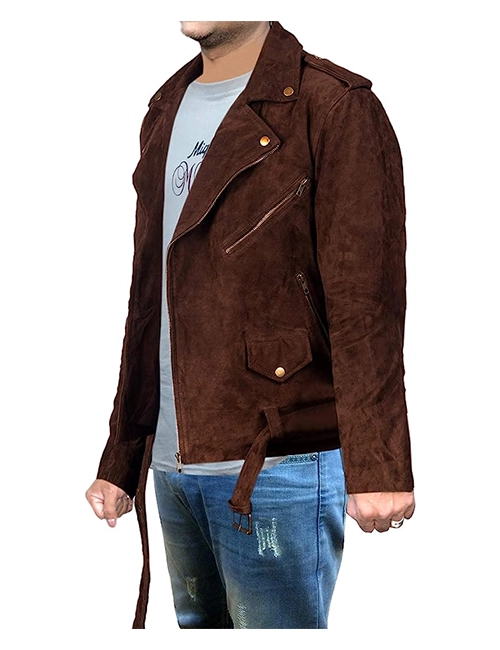 Brown Suede Leather Jacket