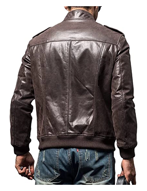 Brown Leather Motorcycle Jacket