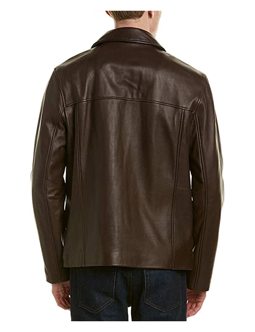 Smooth Leather Collar Jacket