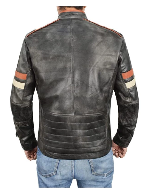 Cafe Racer Black Leather Jacket