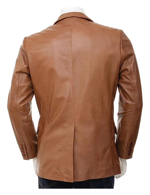 Sport Regular Fit Leather Coat