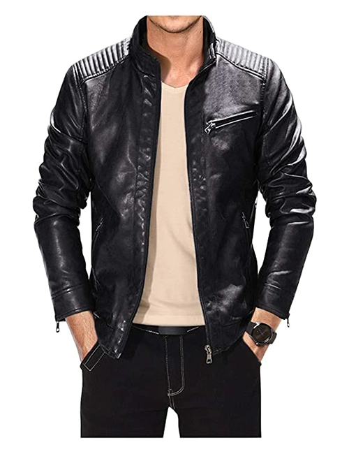 Slim Fit Lightweight Leather Jacket