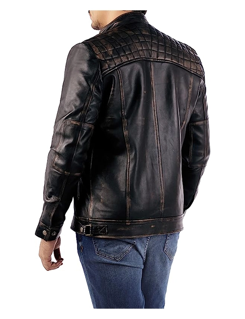 Cafe Racer Leather Jacket