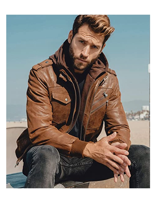 Brown Leather Motorcycle Jacket