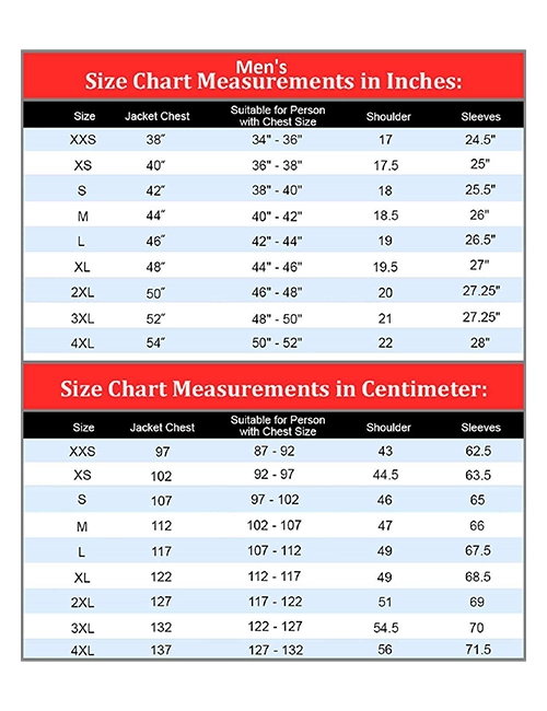 size chart deutsch jacke