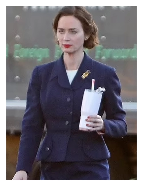 Emily Blunt Oppenheimer Blue Coat