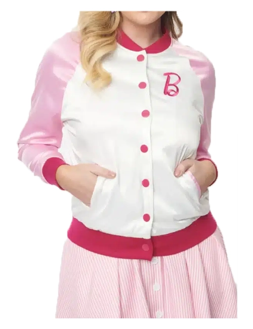 Barbie Vintage Satin Bomber Jacket