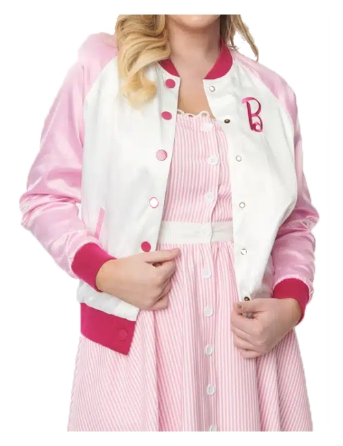 Barbie Vintage Satin Bomber Jacket